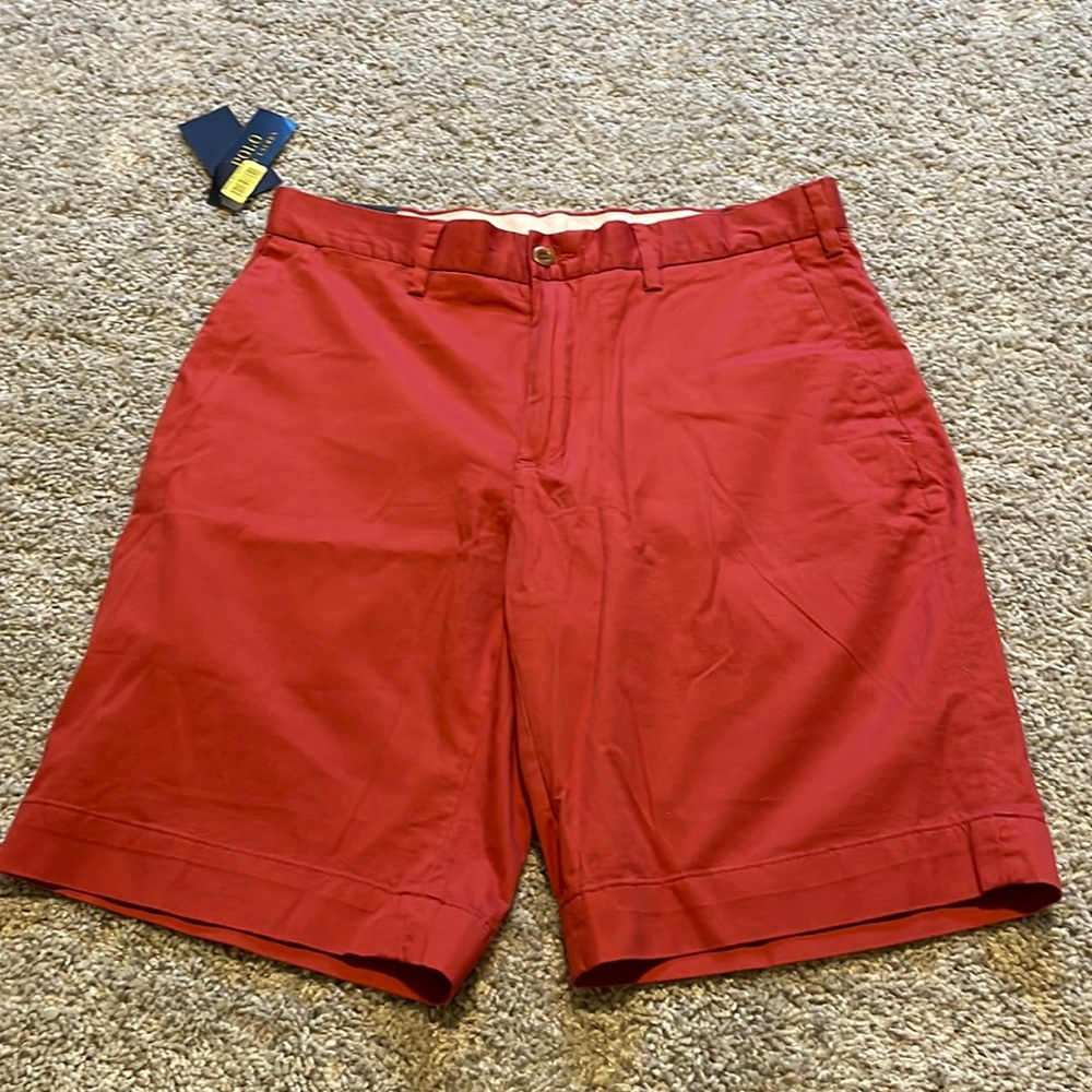 Red Polo shorts. NWT